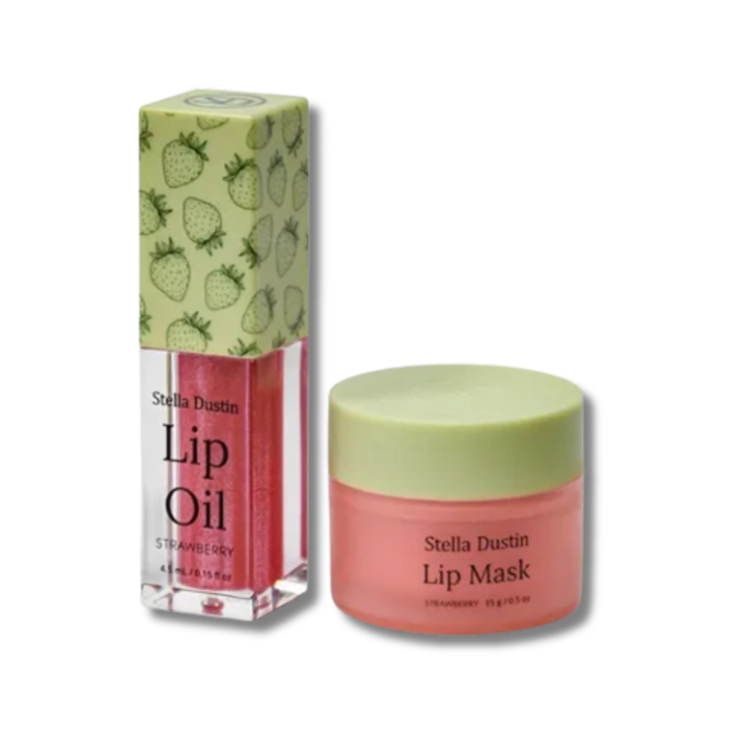 Kit Labial Lip Oil & Mask Hidratação Morango – Stella Dustin - Katia Almeida (SD-38)