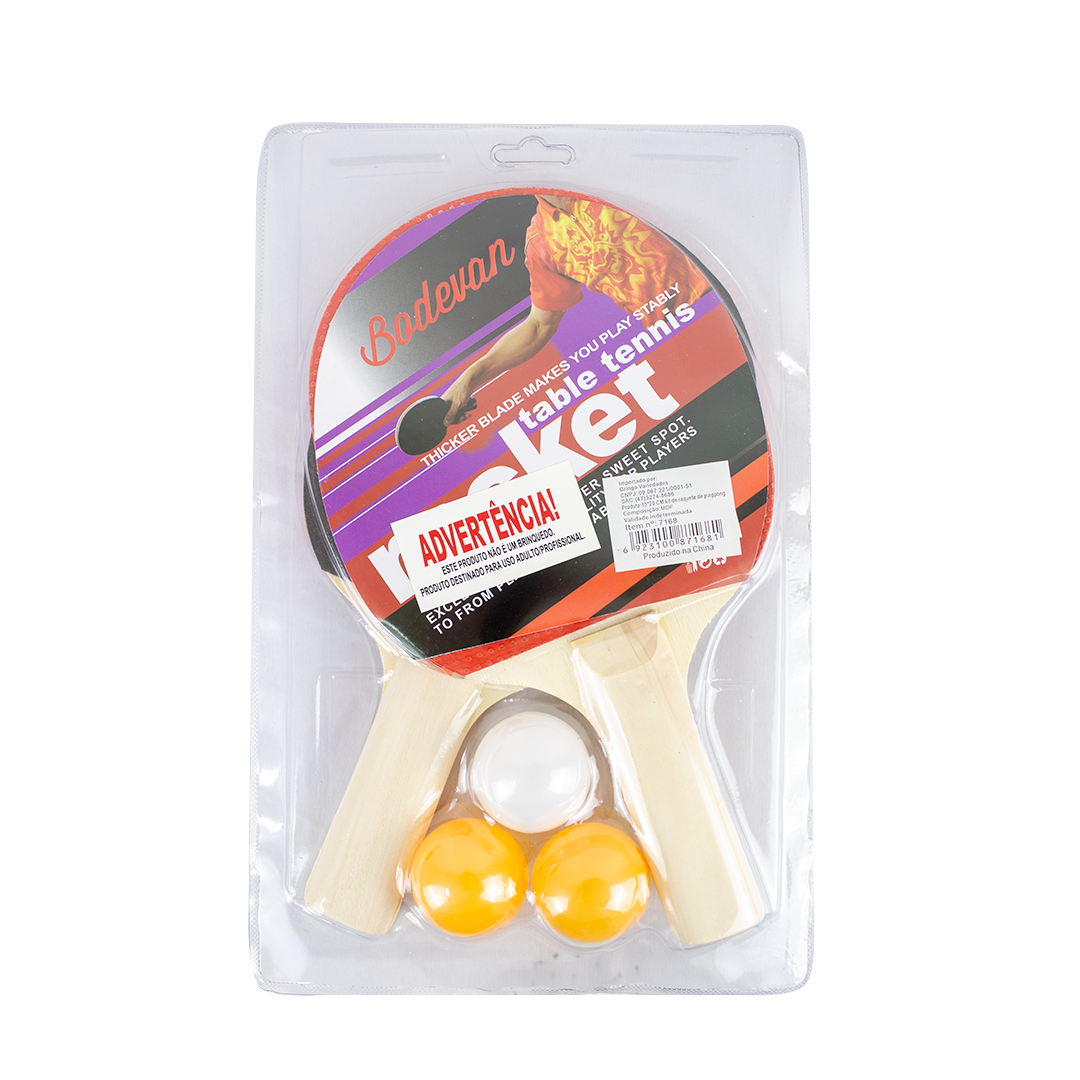 Kit Raquete de ping-pong 15x20cm (7168)