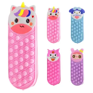 Estojo Pop It de Silicone 21x9x6cm Cores Sortidas (5375)