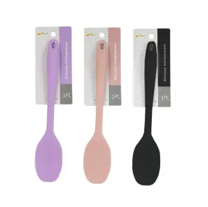 Colher de Silicone e Ferro 28x5,5cm Cores Sortidas (D1083)