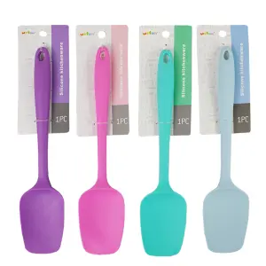 Espátula de Silicone e Ferro 27,5x6cm Cores Sortidas (D1082)