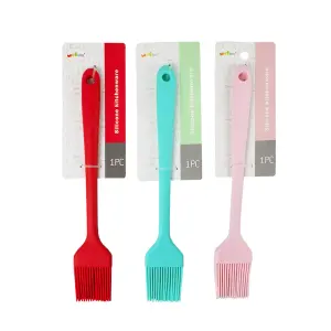 Pincel Confeiteiro de Silicone e Ferro 25,5x4,1cm Cores Sortidas (D1077)
