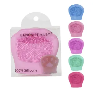Escova de Limpeza Facial Silicone 8x8cm Cores Sortidas (7063)