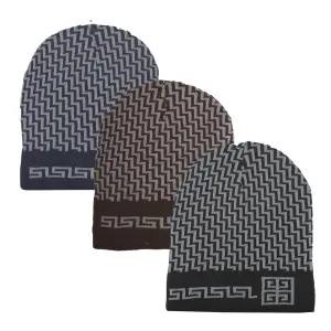 Touca Masculina Geométrico 23x20cm  Cores Sortidas (G1756)