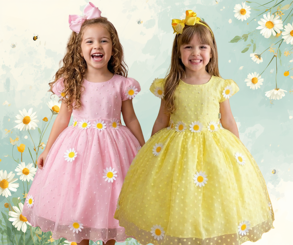 Vestido Marie Jardim Encantado Margaridas (VESTMRJDENMG)