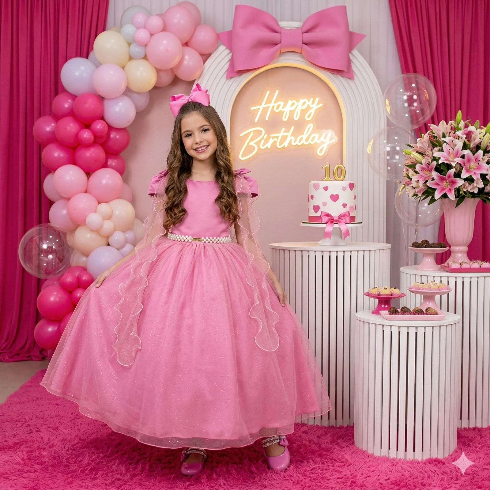 Vestido Banana Club Longo Diamante Rosa Chiclete (VESTBNACLBLNGDAMTRSCLT)